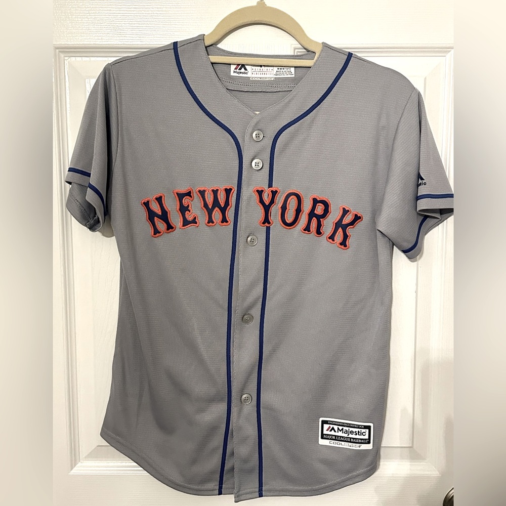 Jacob deGrom New York Mets #48 MLB Kids Youth M 10/12 Gray Road Player Jersey